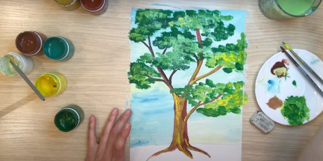 Как нарисовать дерево: нарисуйте крону
