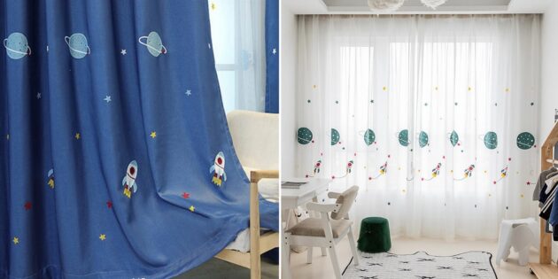 Товары для дизайна детской комнаты: шторы 