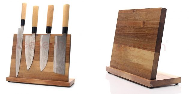 Деревянные аксессуары для дома: подставка для ножей 