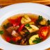 Суп из свинины с овощами гриль