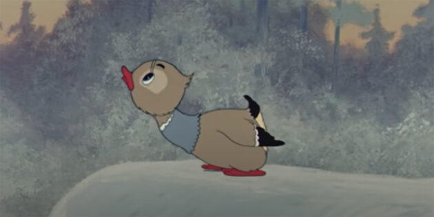 Кадр из мультфильма «Серая шейка»