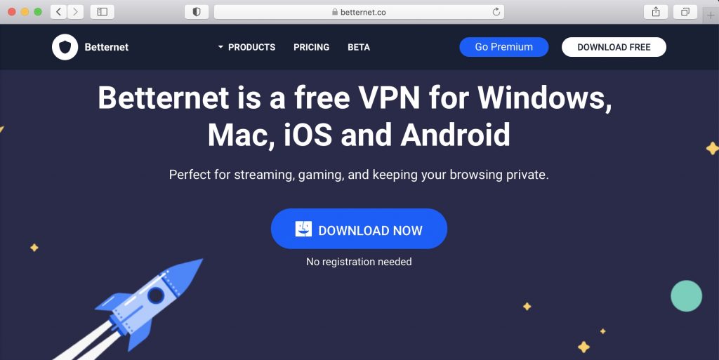 Лучший бесплатный VPN — Betternet