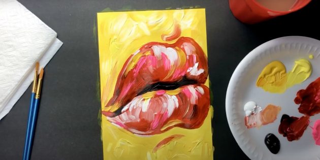 Как нарисовать губы: добавьте яркие мазки
