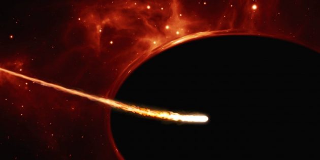 Сверхмассивная чёрная дыра спагеттифицирует солнцеподобную звезду