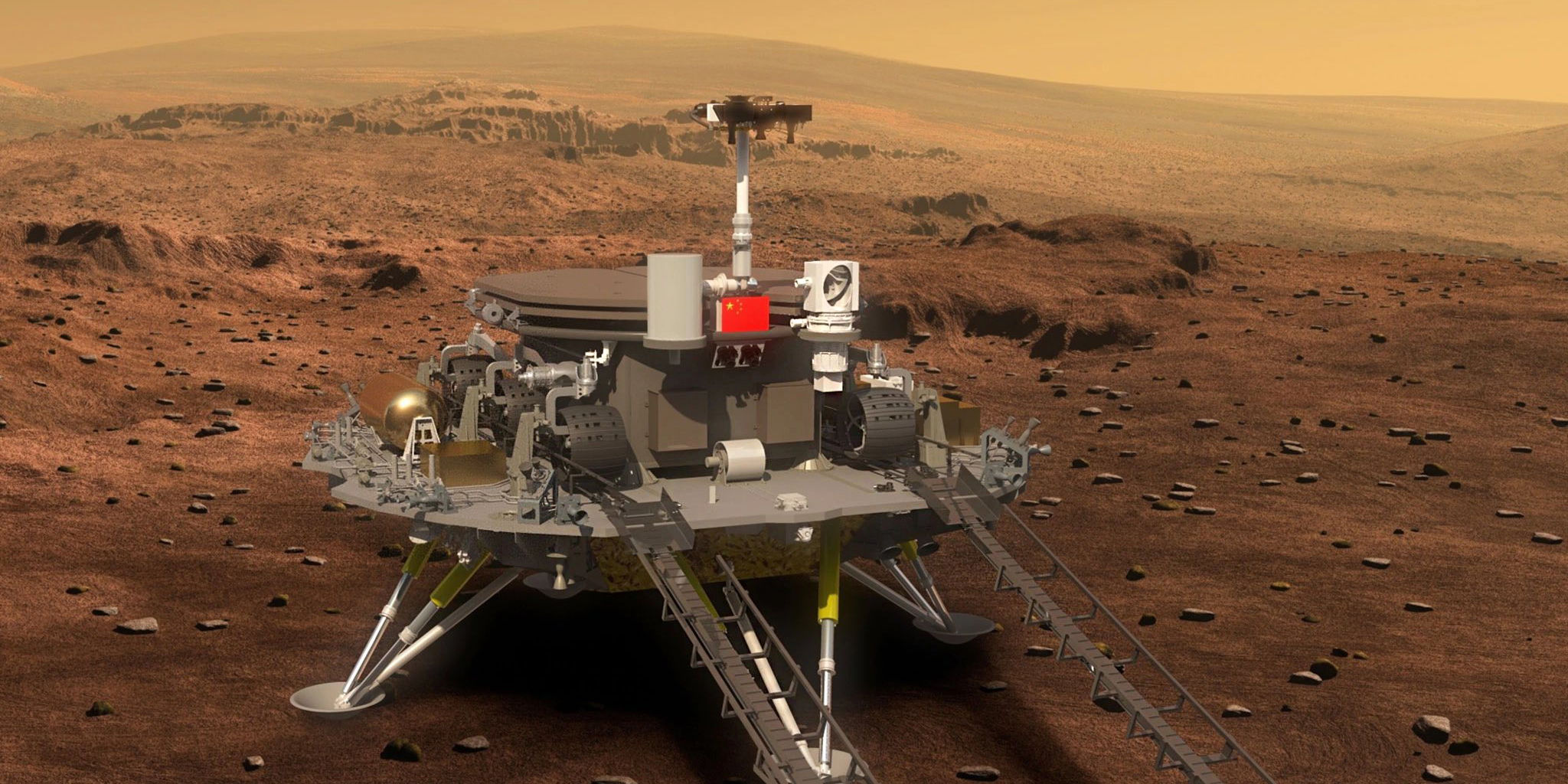 Китайский марсоход прислал селфи и новые цветные фото с Марса - Лайфхакер