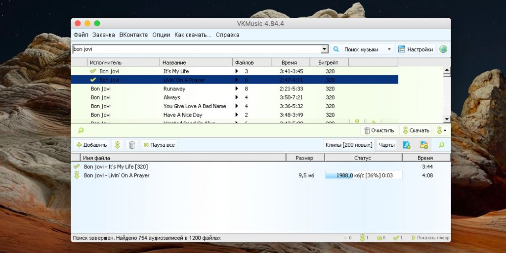 Program for downloading music from VK on Windows: VKMusic