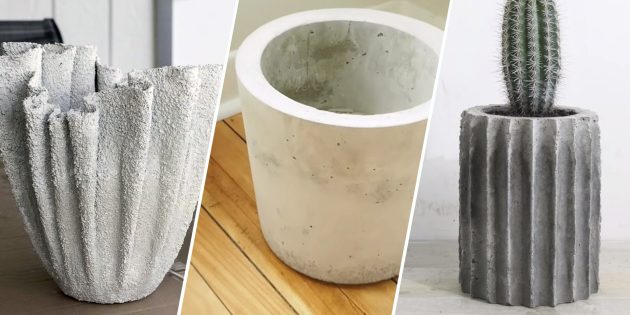 Kak sdelat' vazon iz betona svoimi rukami