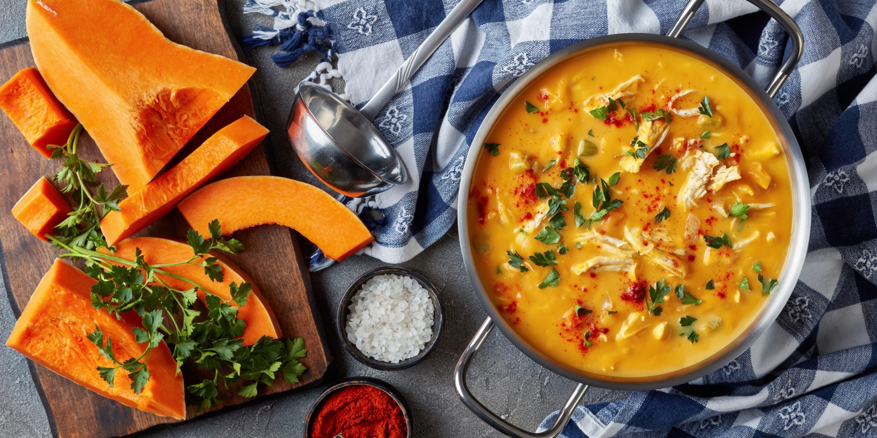 Сырный суп с куриными сердечками