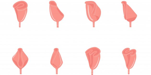 Как пользоваться менструальной чашей: способы складывания