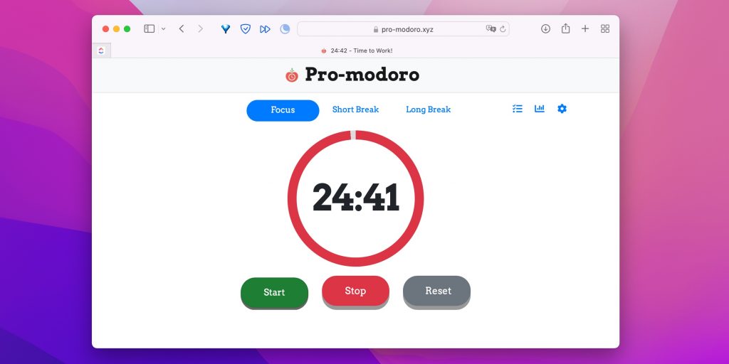 Pro-modoro — бесплатный сервис продуктивности, который поможет сфокусироваться