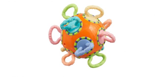 Развивающие игрушки: шарик с вращающимися элементами