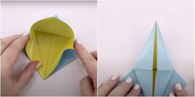 Как сделать журавлика из бумаги в технике оригами: сделайте из передней части ромб