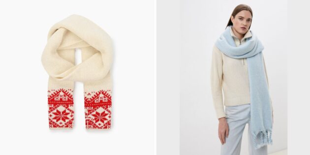 Подарки учителю на Новый год: тёплый шарф