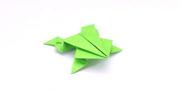 Как сделать прыгающую лягушку из бумаги в технике оригами