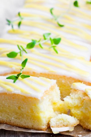 Лимонный пирог с глазурью