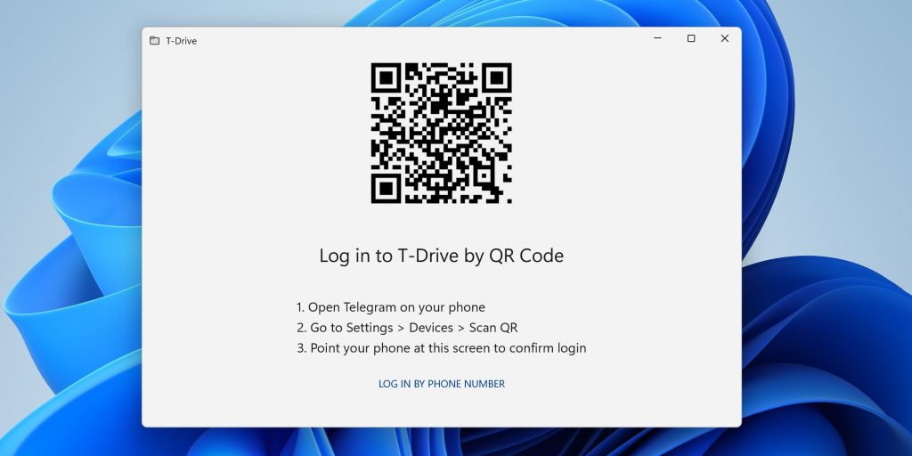 Приложение T-Drive для избранного в Telegram: отсканируйте QR-код