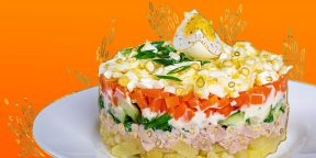 Салат из печени трески классический рецепт с яйцом и картошкой