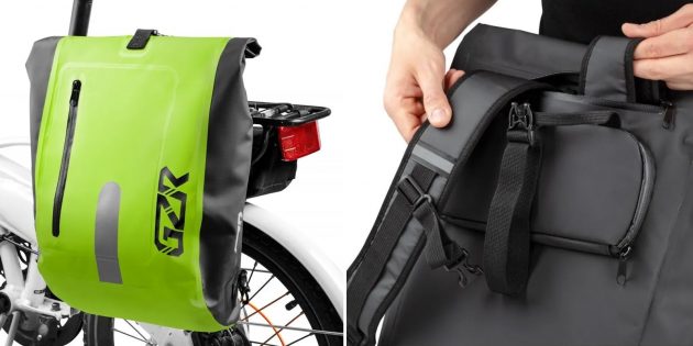 Водонепроницаемая велосипедная сумка-рюкзак GZR Pannier