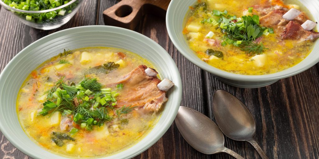 Гороховый суп с копчеными ребрышками в мультиварке Редмонд - вкусный рецепт с пошаговыми фото