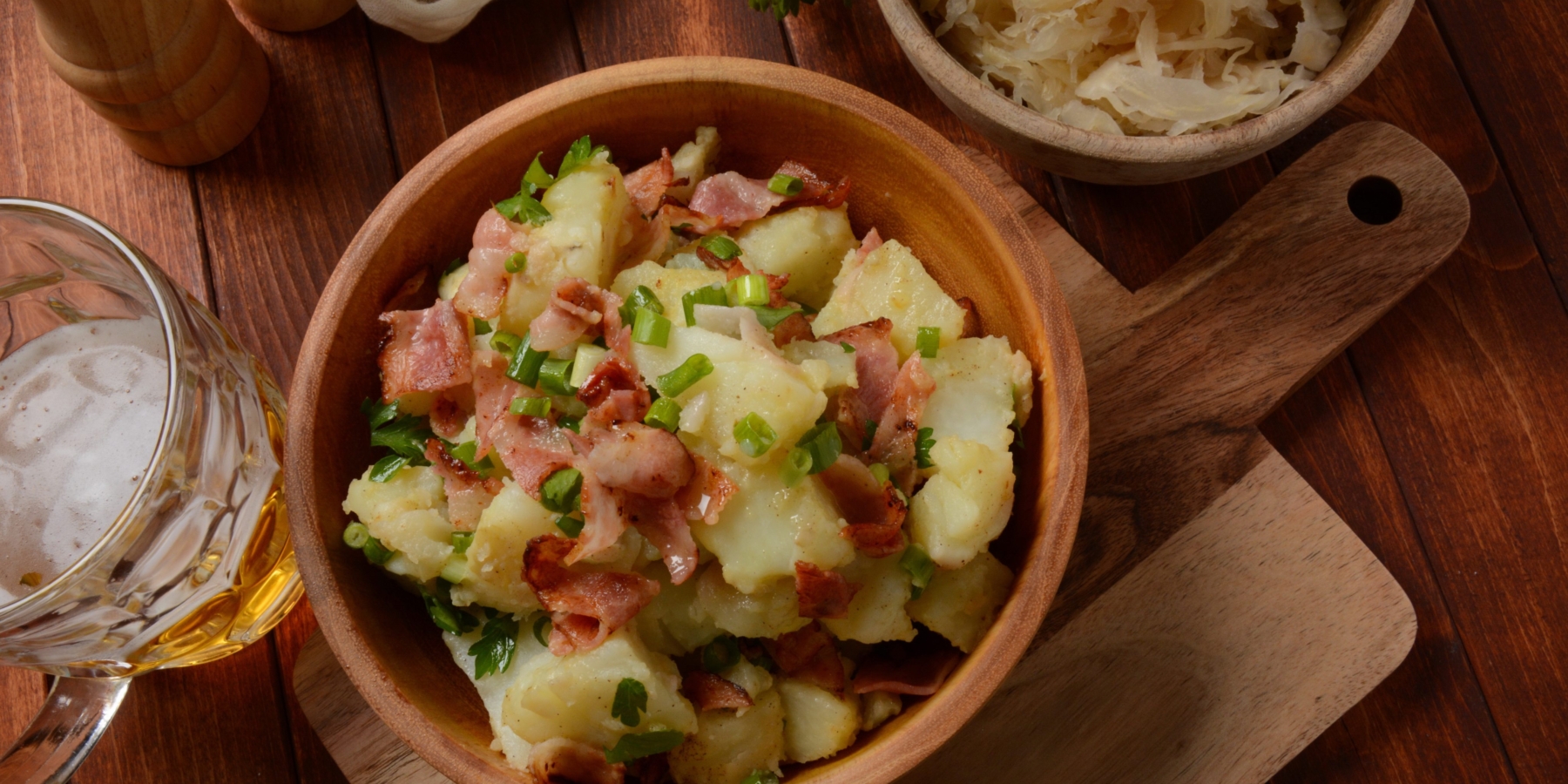 Немецкий картофельный салат с беконом