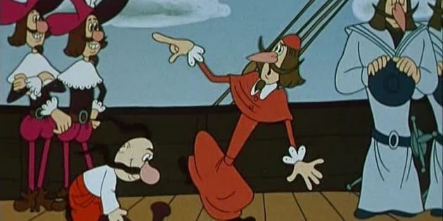 Кадр из мультфильма «Как казаки мушкетёрам помогали»