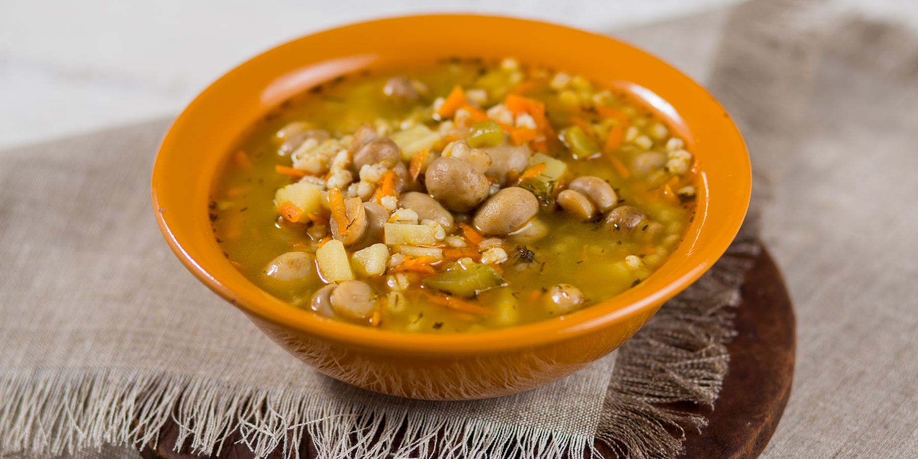 Постный рассольник с грибами