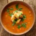 Томатный суп с рыбой и картошкой