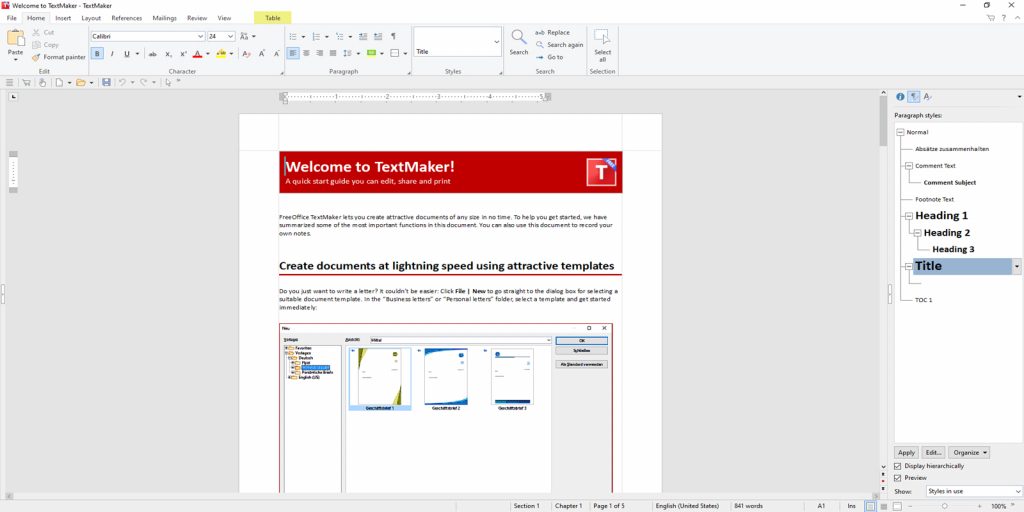 Бесплатные альтернативы Microsoft Office: SoftMaker FreeOffice