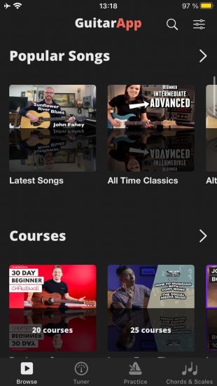 GuitarApp — бесплатное приложение-компаньон с тюнером, уроками и другими полезностями для гитаристов