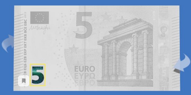 Как отличить настоящий евро от фальшивого: найдите голографическую цифру