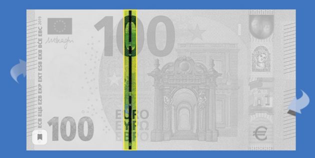 كيفية التمييز بين اليورو الحقيقي واليورو المزيف: تحقق من الشريط الأمني