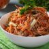 Салат с корейской морковью, огурцами и ветчиной