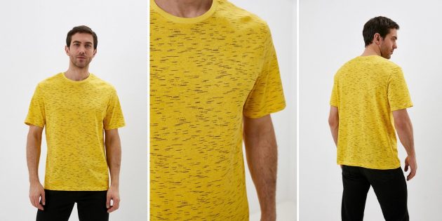 Мужская футболка Befree ярко-жёлтого цвета