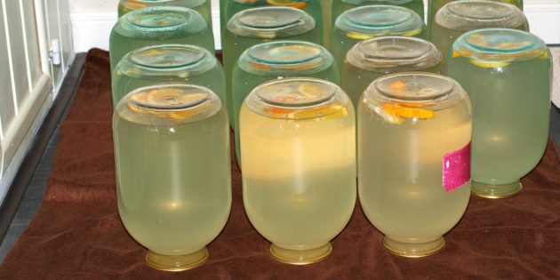 Берёзовый сок с лимоном и апельсином на зиму