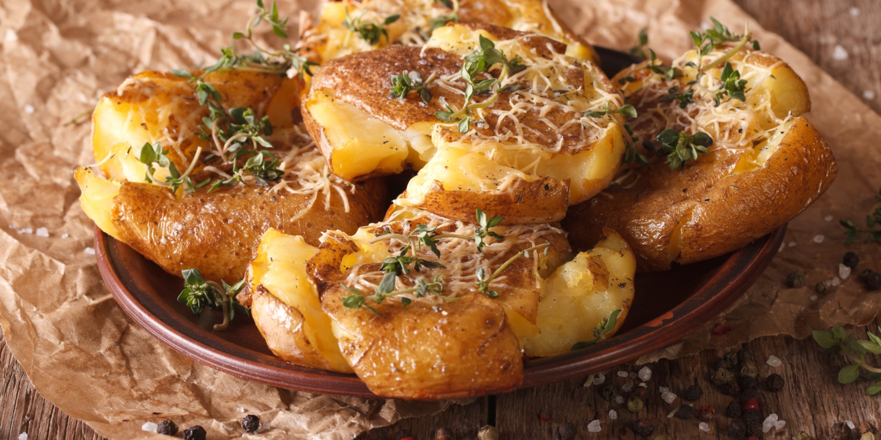 Картошка, запечённая в духовке с водорослями нори