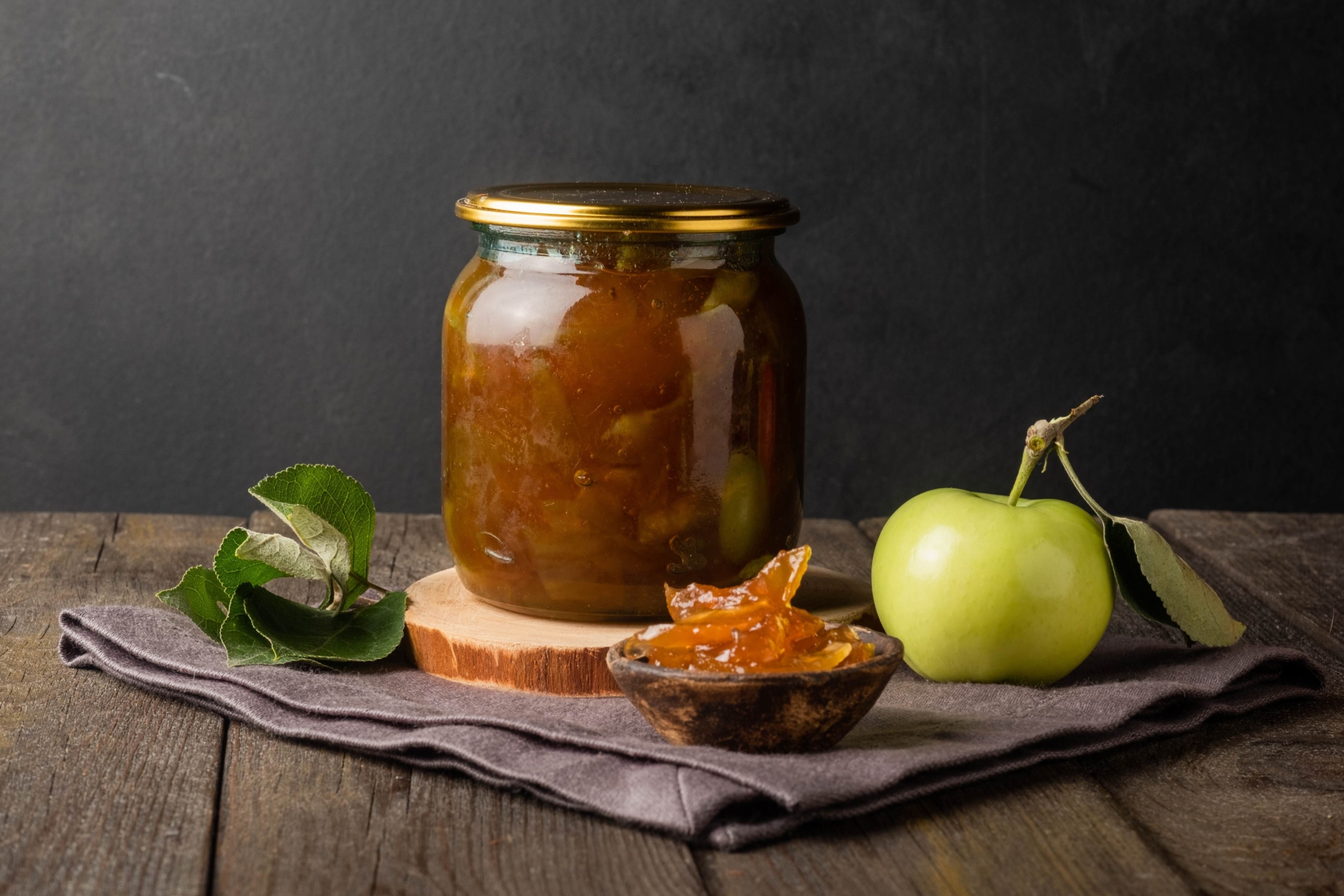 Варенье из яблок дольками, с апельсиновым соком