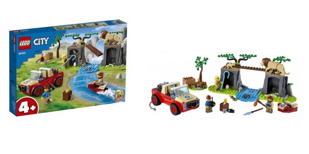 Спасательный внедорожник для зверей, серия LEGO City