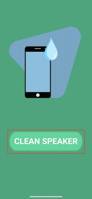 Как почистить динамик на телефоне: нажмите кнопку Clean Speaker