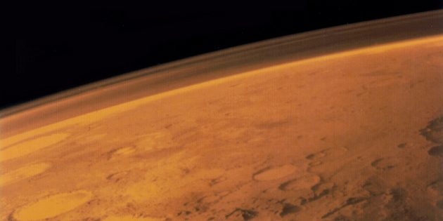 Атмосфера Марса, снимок зонда Viking, 1976 год