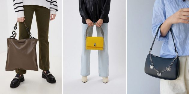 Модные сумки 2022 года: сумка с металлическим декором