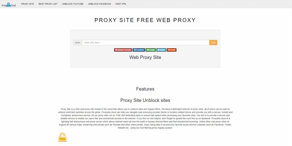 Бесплатные прокси-серверы: Proxysite