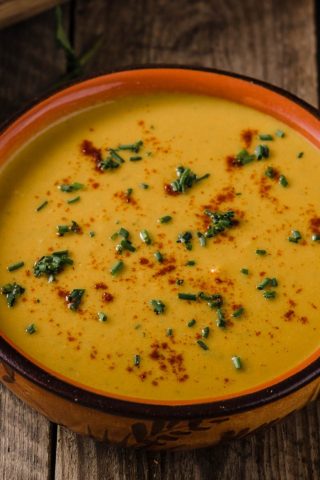 Крем-суп из запечённого батата