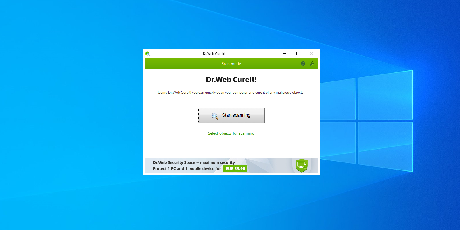 Бесплатный dr web для windows 7