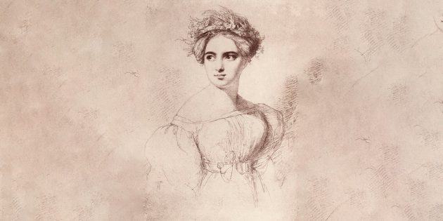 Фанни Мендельсон. Набросок её мужа Вильгельма Хензеля, 1829 г.