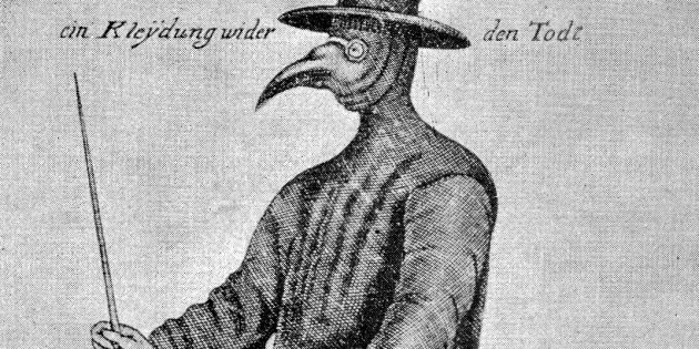 Чумной доктор, гравюра Герхарда Альценбаха 1656 г.