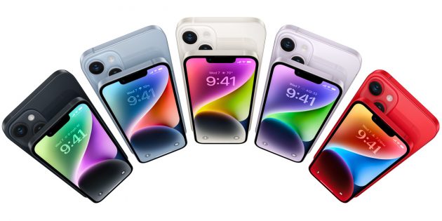 Сравнение смартфонов Apple по доступным цветам