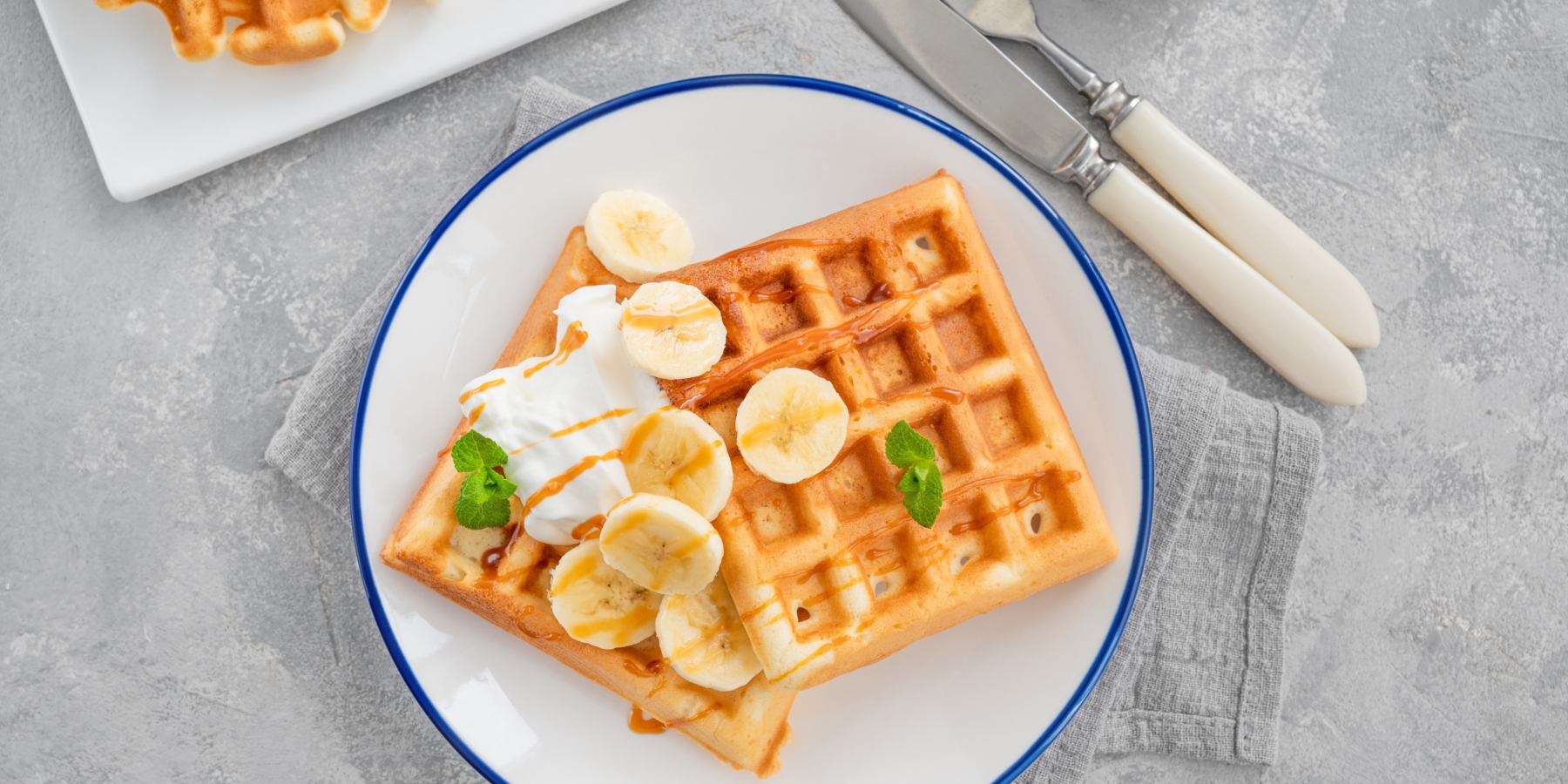 Банановые вафли без сахара