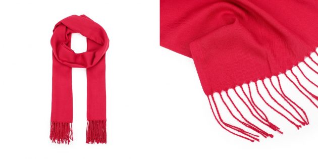 Красный женский шарф
