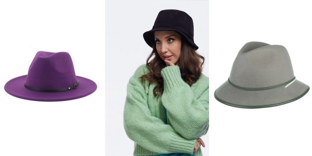 Модные головные уборы — 2022: шляпа-федора