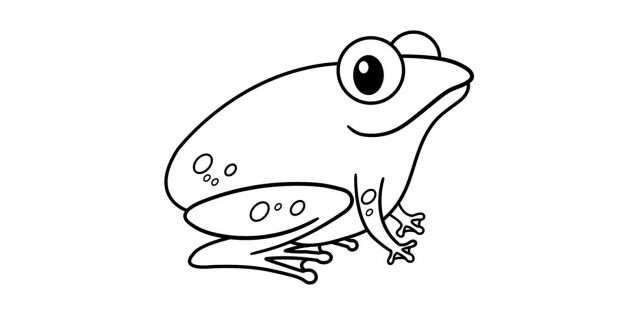 Как нарисовать мультяшную лягушку фломастером